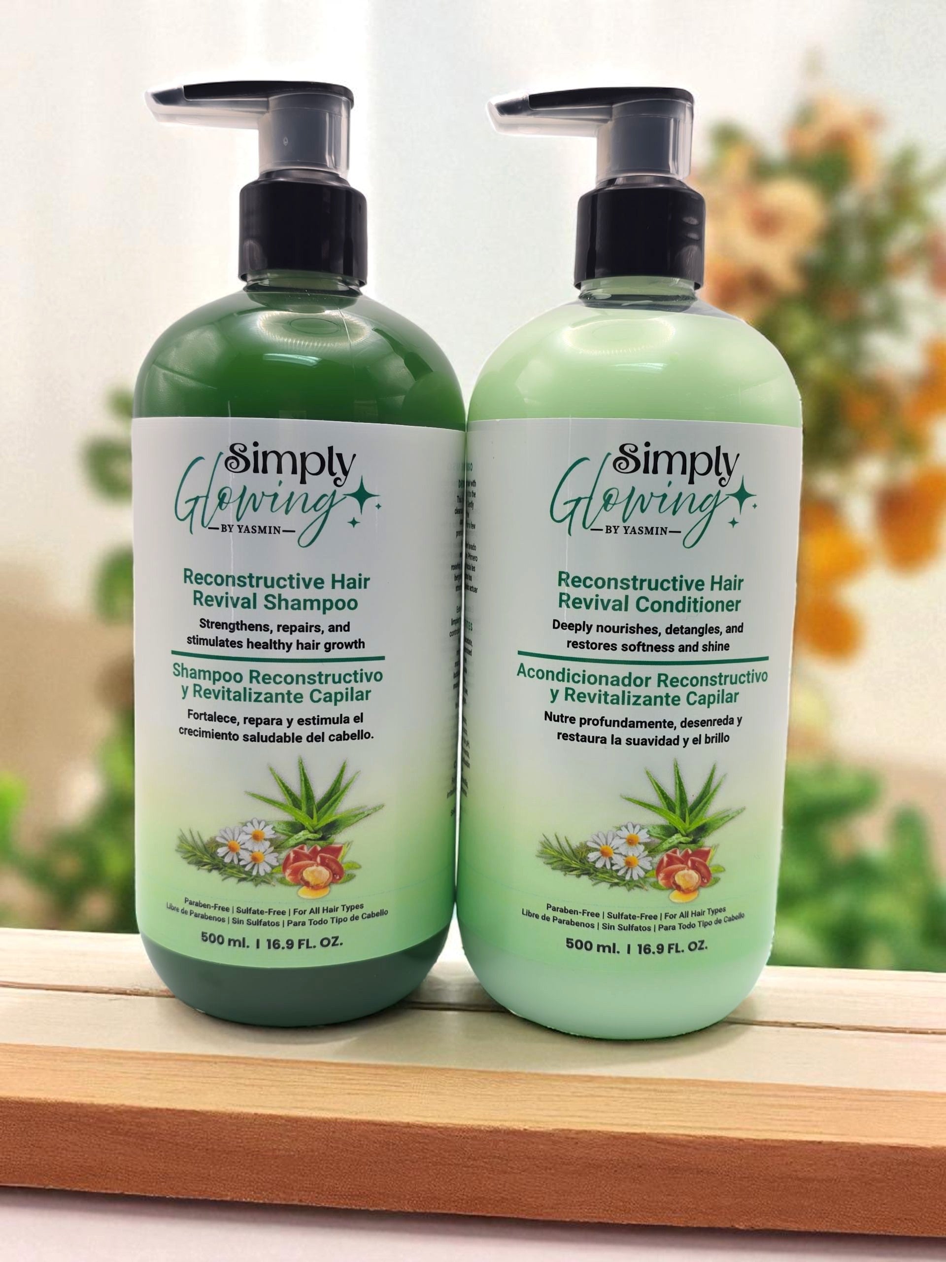 Reconstructive Hair Revival Shampoo & Conditioner - Simply Glowing By Yasmin