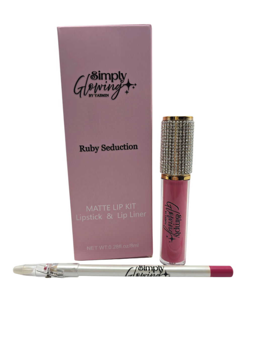 Simply Glowing By Yasmin - Matte Lip Kit (Lipstick + Lip Liner)