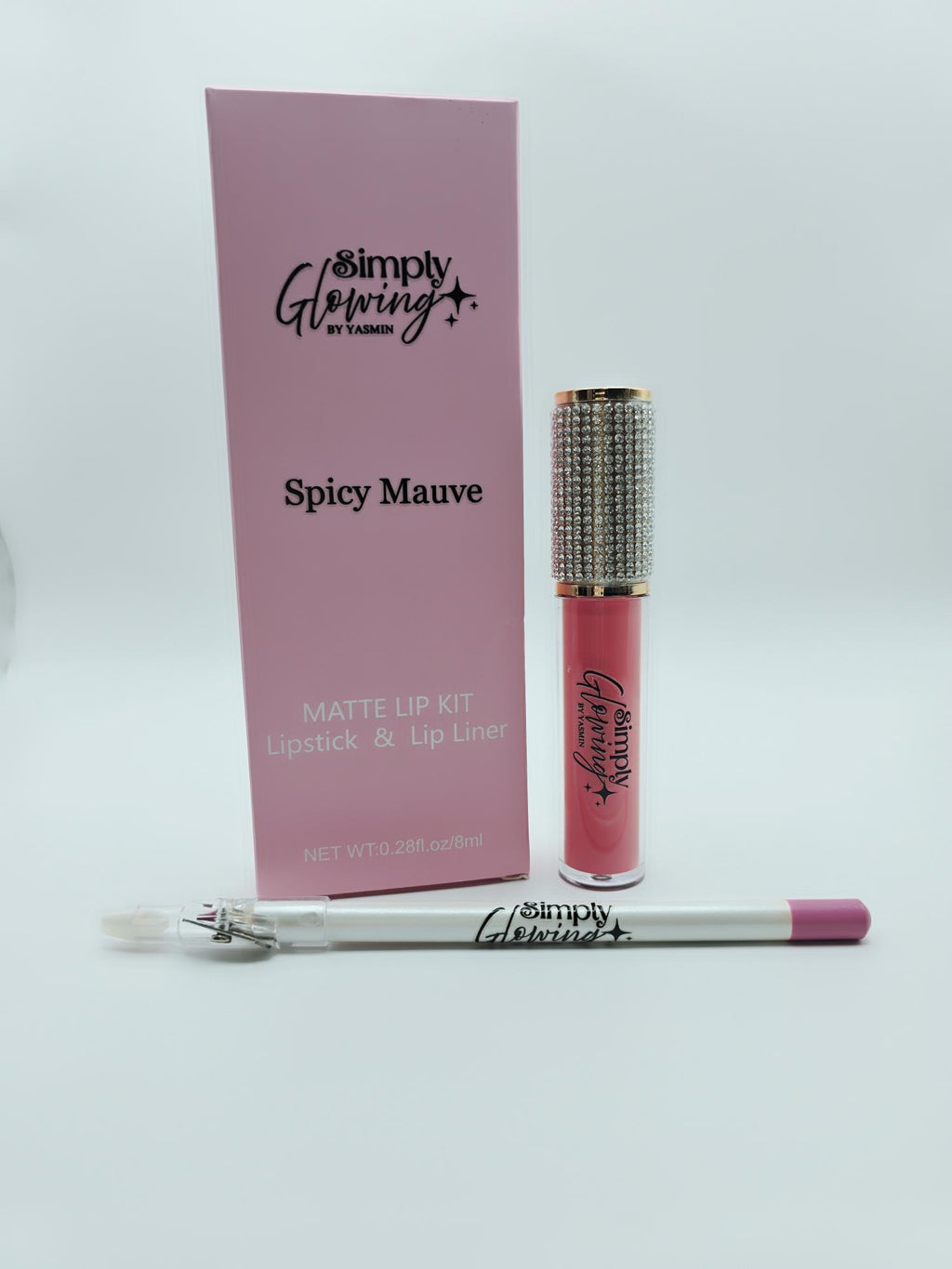 Simply Glowing By Yasmin - Matte Lip Kit (Lipstick + Lip Liner)