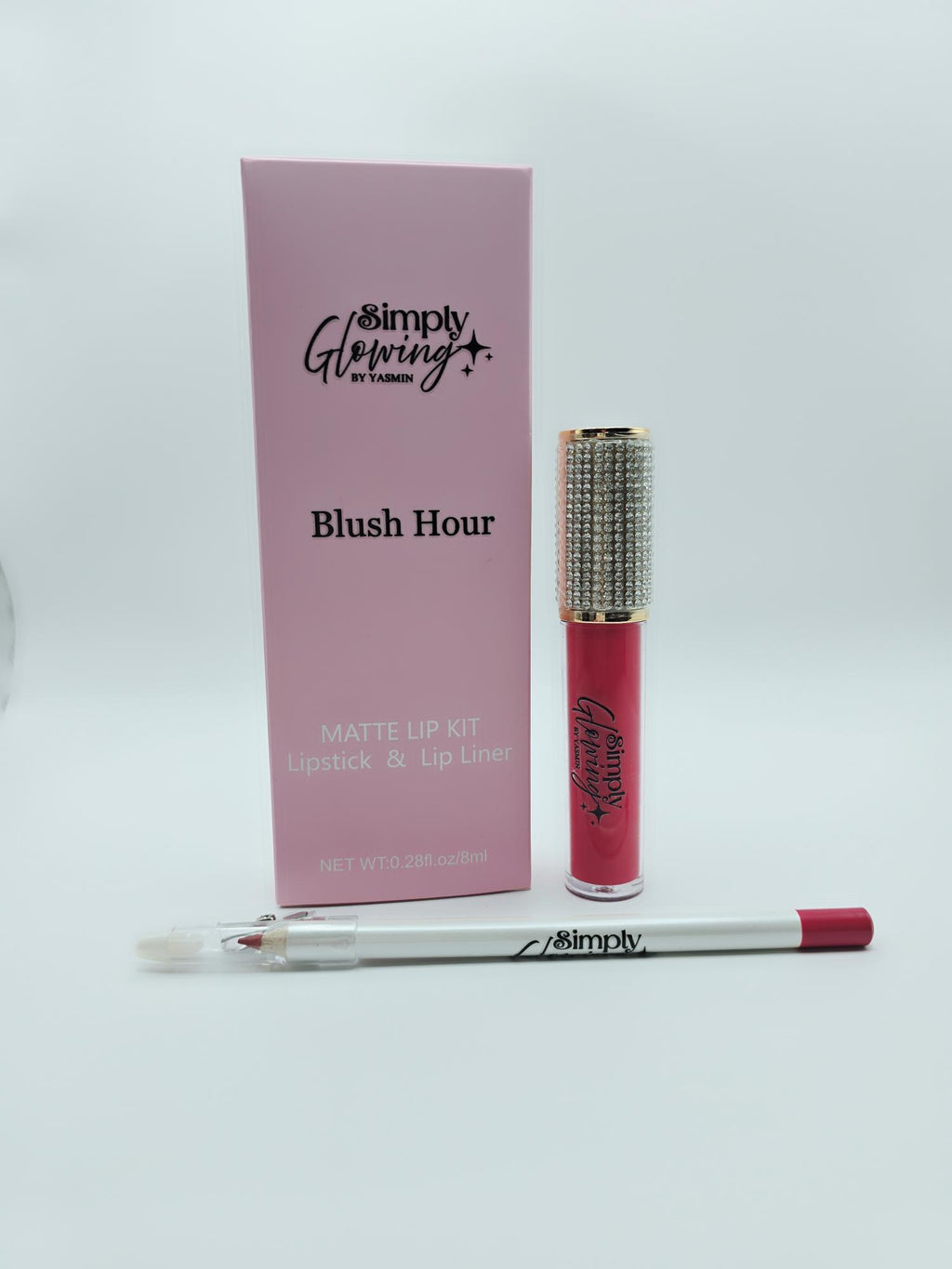 Simply Glowing By Yasmin - Matte Lip Kit (Lipstick + Lip Liner)